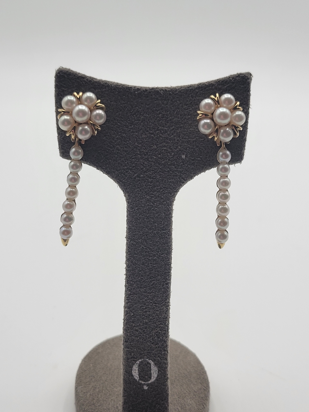 Vintage 14k Pearl Drop Removeable Dangle Earrings